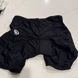 Black Cycling Shorts with Canari Logo